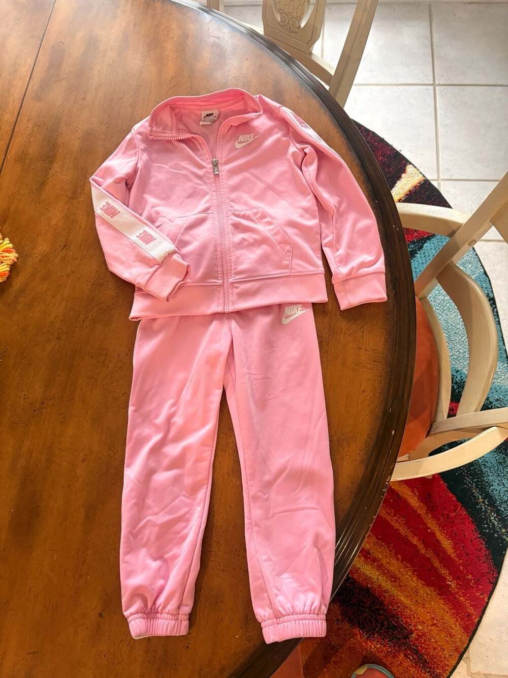 Nike Tracksuit Set Size 4T Pink Logo Tape